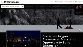 What Maryland.gov website looked like in 2019 (5 years ago)