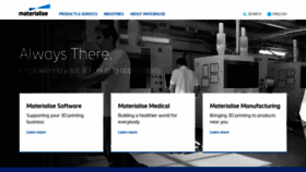 What Materialise.com website looked like in 2019 (5 years ago)