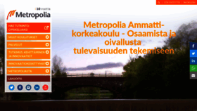 What Metropolia.fi website looked like in 2019 (5 years ago)