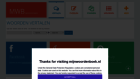 What Mijnwoordenboek.nl website looked like in 2019 (5 years ago)