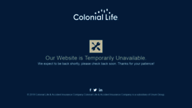 What My.coloniallife.com website looked like in 2019 (5 years ago)