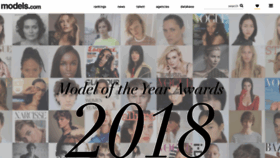 What Models.com website looked like in 2019 (5 years ago)