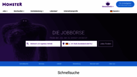 What Monster.de website looked like in 2019 (5 years ago)