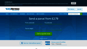 What Myhermes.co.uk website looked like in 2019 (5 years ago)