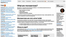 What Microservices.io website looked like in 2019 (5 years ago)