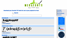 What Megafonts.net website looked like in 2019 (5 years ago)