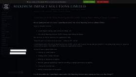 What Maximumimpactsolutions.co.uk website looked like in 2019 (5 years ago)