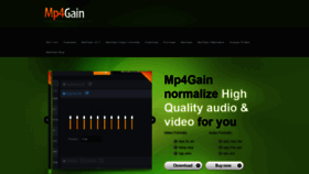 What Mp4gain.com website looked like in 2019 (5 years ago)