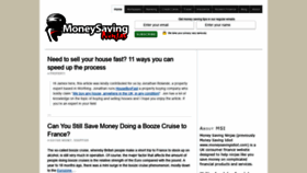 What Moneysavingninjas.com website looked like in 2019 (5 years ago)