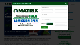 What Matrixedu.in website looked like in 2019 (5 years ago)