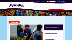 What Mondelez.com website looked like in 2019 (5 years ago)
