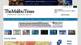 What Malibutimes.com website looked like in 2019 (5 years ago)