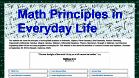 What Math-principles.com website looked like in 2019 (5 years ago)