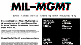 What Mil-mgmt.com website looked like in 2019 (5 years ago)