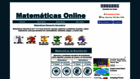 What Matematicasonline.es website looked like in 2019 (5 years ago)