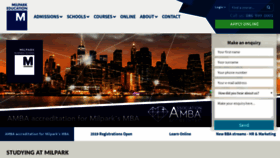 What Milpark.ac.za website looked like in 2019 (5 years ago)
