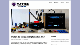 What My3dmatter.com website looked like in 2019 (5 years ago)