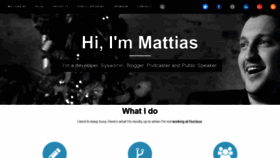 What Ma.ttias.be website looked like in 2019 (5 years ago)