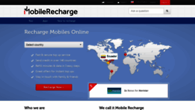 What Mobilerecharge.com website looked like in 2019 (5 years ago)