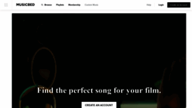 What Musicbed.com website looked like in 2019 (5 years ago)