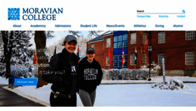 What Moravian.edu website looked like in 2019 (6 years ago)