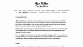 What Mattmillerforcongress.com website looked like in 2019 (5 years ago)