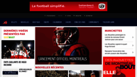 What Montrealalouettes.com website looked like in 2019 (5 years ago)