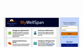 What My.wellspan.org website looked like in 2019 (5 years ago)
