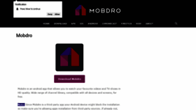 What Mobdro.tips website looked like in 2019 (5 years ago)