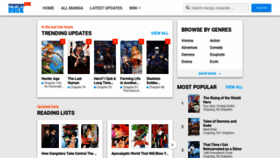 What Mangarock.com website looked like in 2019 (5 years ago)