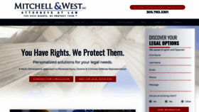 What Mitchellandwest.com website looked like in 2019 (5 years ago)