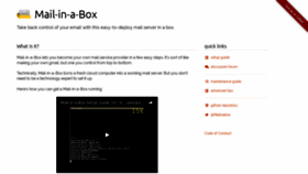 What Mailinabox.email website looked like in 2019 (5 years ago)