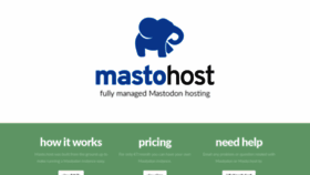 What Masto.host website looked like in 2019 (5 years ago)