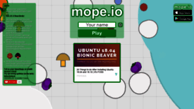 What Mope.io website looked like in 2019 (7 years ago)