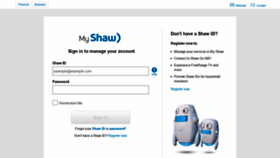 What My.shaw.ca website looked like in 2019 (5 years ago)