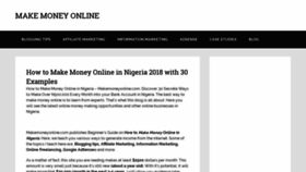 What Makemoneyonline.com.ng website looked like in 2019 (5 years ago)