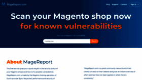 What Magereport.com website looked like in 2019 (5 years ago)