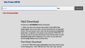 What My-free-mp3.net website looked like in 2019 (5 years ago)