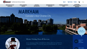 What Markham.ca website looked like in 2019 (5 years ago)