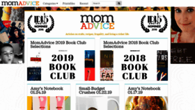 What Momadvice.com website looked like in 2019 (5 years ago)