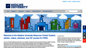 What Medlineuniversity.com website looked like in 2019 (5 years ago)