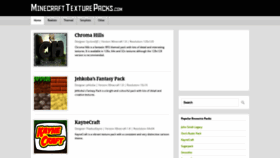What Minecrafttexturepacks.com website looked like in 2019 (5 years ago)