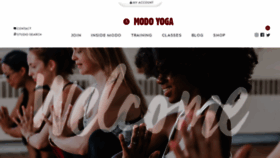 What Modoyoga.com website looked like in 2019 (5 years ago)