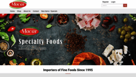 What Macarfoods.com website looked like in 2019 (5 years ago)