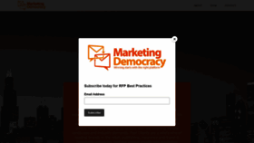 What Marketing-democracy.com website looked like in 2019 (5 years ago)