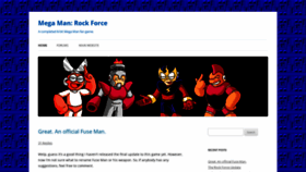 What Megamanrockforce.com website looked like in 2019 (5 years ago)