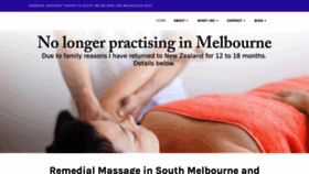 What Massage.melbourne website looked like in 2019 (5 years ago)