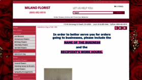 What Milanoflorist.com website looked like in 2019 (5 years ago)