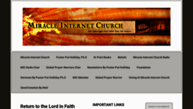 What Miracleinternetchurch.com website looked like in 2019 (5 years ago)