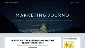What Marketingjourno.com website looked like in 2019 (5 years ago)